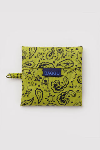 BAGGU Standard Tote Chartreuse Paisley