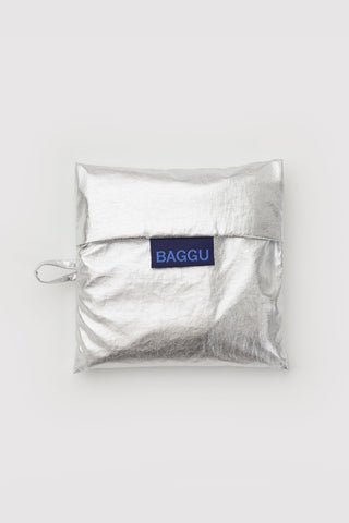 BAGGU Standard Tote Chrome Metallic