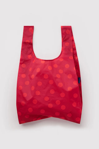 red polka dot baggu tote 