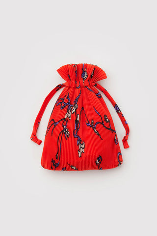 BAGGU Pleated Tote Red Snapdragon