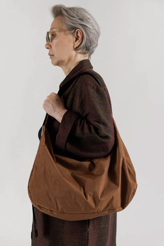 BAGGU Nylon Crescent Bag Large Brown
