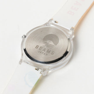 Back of watch with 'Beams Japan' branding on a white background