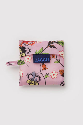 folded pink baggu with flower print