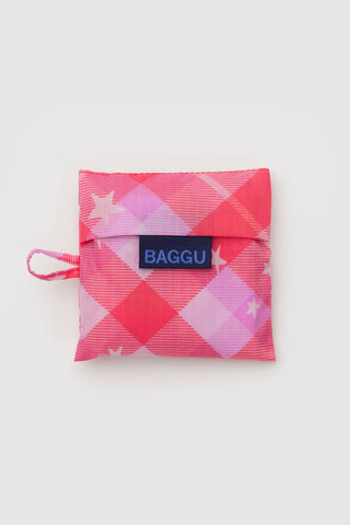 Baby BAGGU Pink Plaid Star