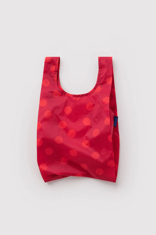 tote bag with red polka dot print