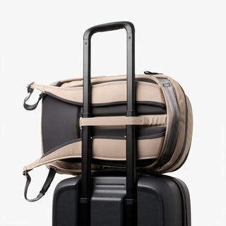 Workpack backpack with black carry handle and front support straps.