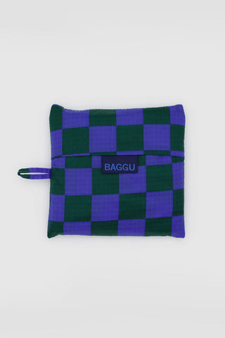 Big BAGGU Iris Green Check