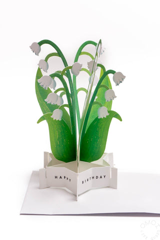 Blooming Lily of the Valley Pop-Up Birthday Card