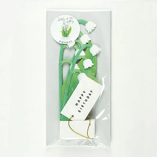 Blooming Lily of the Valley Pop-Up Birthday Card