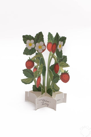Blooming Strawberry Pop-Up Mini Card