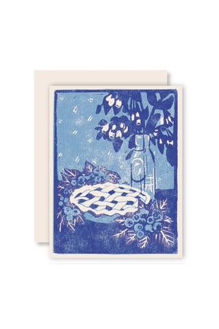 Blueberry Pie Letterpress Card