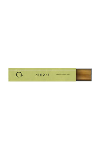 Hinoki incense packaging with a white background