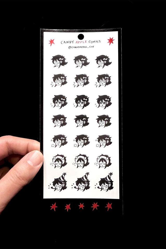 Candy Apple Comics Emotional Sticker Sheet