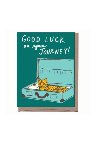 Cat In Suitcase Card