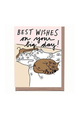 Cat On Wedding Dress Card