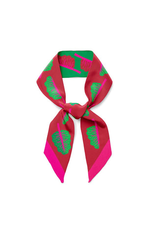 Centinelle Glowing Chard Silk Twilly Scarf