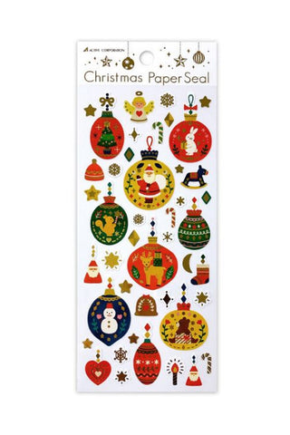 Christmas Ornament Foiled Stickers