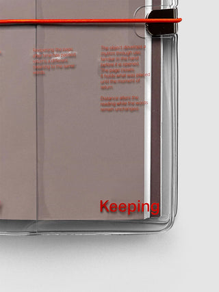 Cloth & Paper Act of Keeping A5 Slim Travel Notebook Cover Clear Vinyl