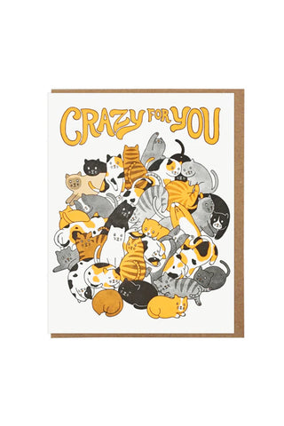 Crazy For You Cats Card