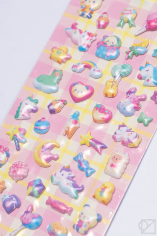 Cute Fuwafuwa Puffy Stickers