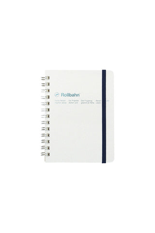 DELFONICS Rollbahn Pocket Memo Spiral Notebook Metallic Pearl White