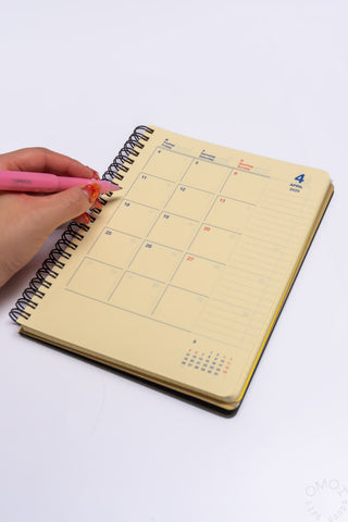 DELFONICS 2024-2025 Rollbahn Clear A5 Monthly Planner Orange