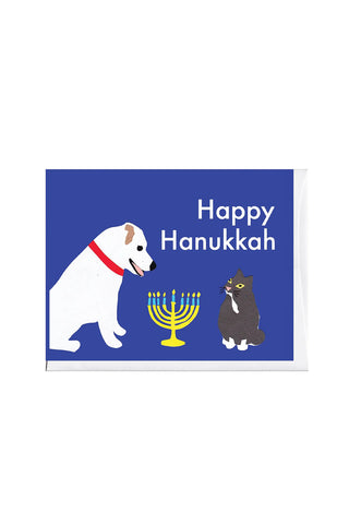Dog & Cat Hanukkah Card