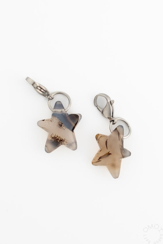 Dragon's Garden Wonky Star Charm / Translucent Montana Agate