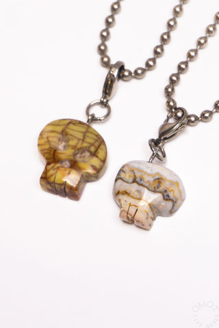 Dragon's Garden Skull Face Necklace