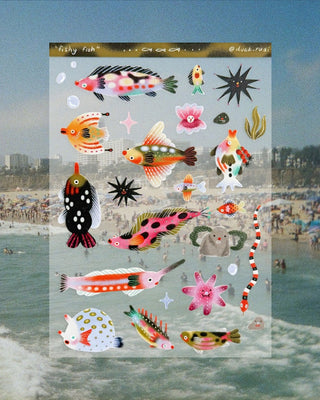 Duck.Ruai Fishy Fish Sticker Sheet