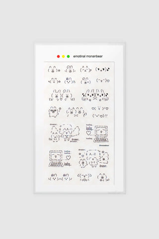 Emotional Monanbear Stickers by MONANBEAR