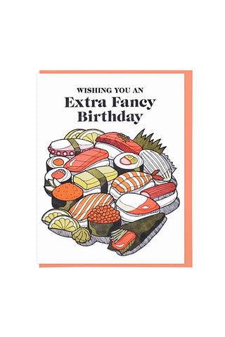 Extra Fancy Sushi Birthday Card