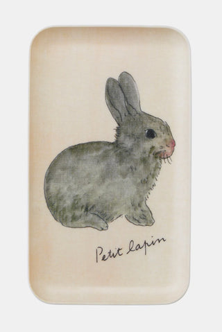 Fog Linen Work Linen Coated Tray Small Lapin