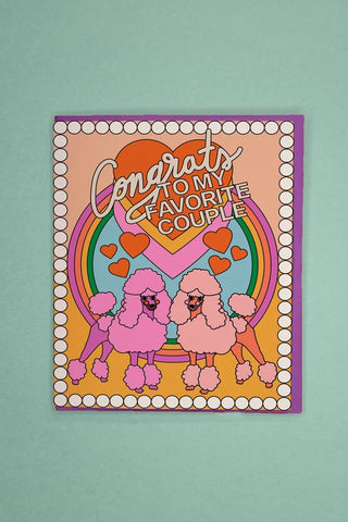 Favorite Couple Poodles Card
