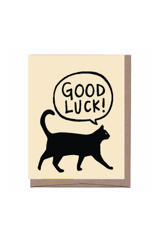Good Luck Black Cat Card