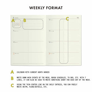 HIGHTIDE 2024-2025 A6 Weekly Planner Refill