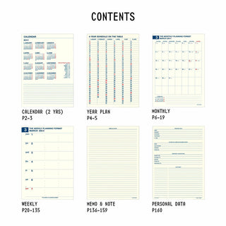 HIGHTIDE 2025 A5 Weekly + Memo Planner Refill