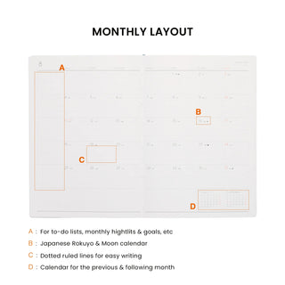 HIGHTIDE Castleton 2026 B6 Vertical Weekly Planner