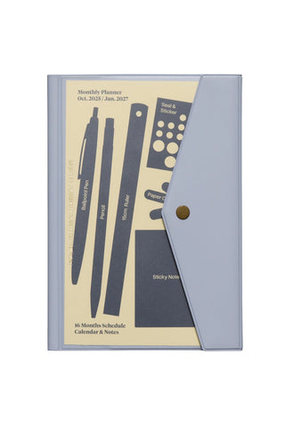 HIGHTIDE 2026 Fügen A5 Monthly Planner Light Gray