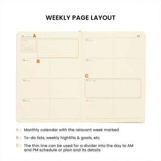 HIGHTIDE 2026 A6 Honeybees Weekly Planner