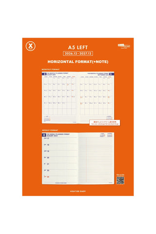 HIGHTIDE 2027 A5 LEFT Weekly + Monthly Planner Refill