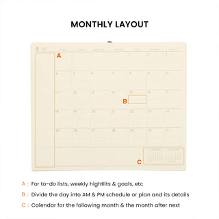 HIGHTIDE 2027 B6 Slim Katy Monthly Planner