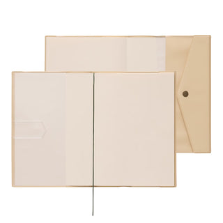 Opened planners to show ribbon bookmarks and interior design