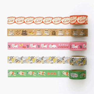 HIGHTIDE Retro Masking Tape White Cat
