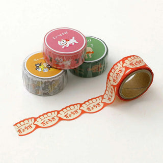 HIGHTIDE Retro Masking Tape White Cat