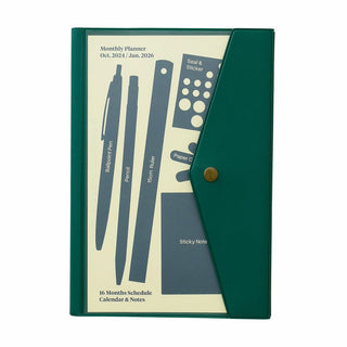 HIGHTIDE 2024-2025 Fügen A5 Monthly To Do Planner Green