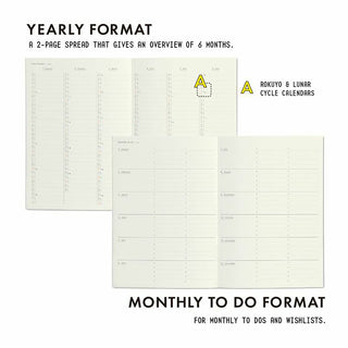 HIGHTIDE 2024-2025 coton A5 Monthly Planner