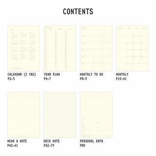 HIGHTIDE 2024-2025 Fügen A5 Monthly To Do Planner Green