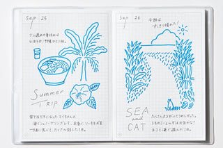 HITOTOKI Notebook Passport Size Gradation Blue