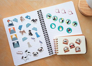 Hamamonyo Bird Wafu Flake Stickers